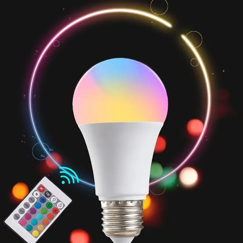GlowSphere™ 16-Color RGB LED Bulb – Remote Controlled Mood Lighting